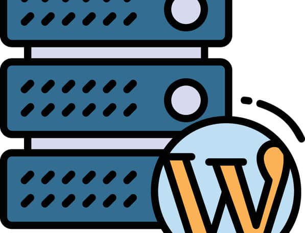 WordPress logo with servers